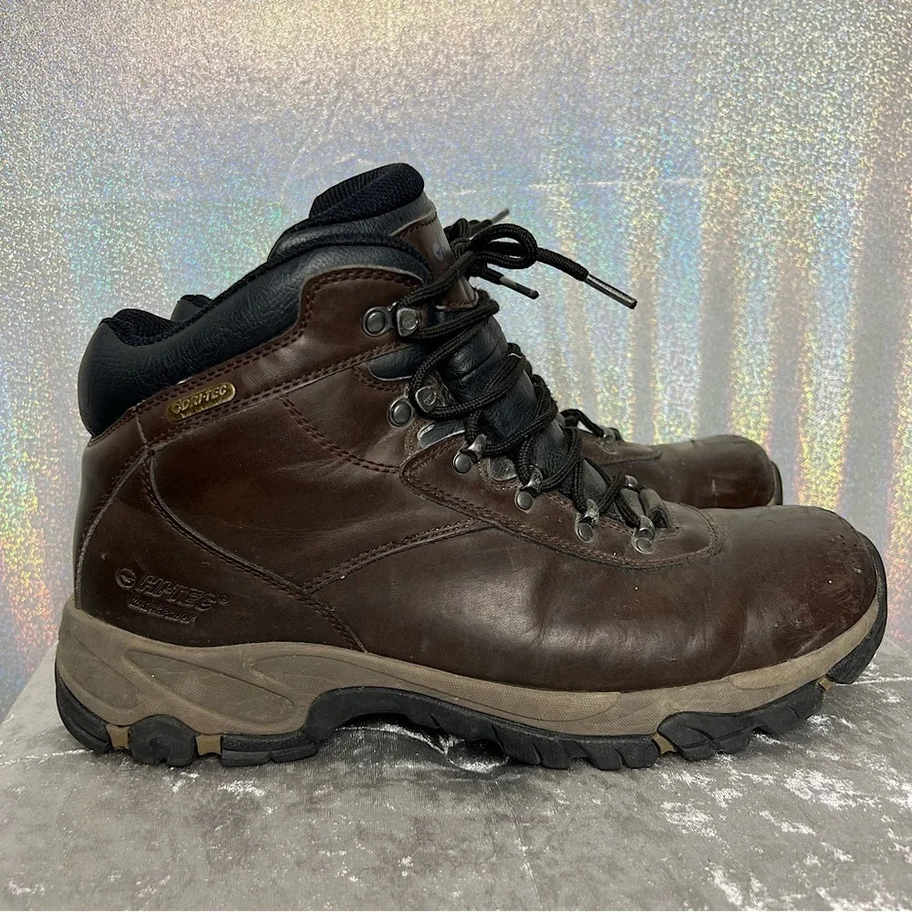 Hi-Tec waterproof boots working brown work boots shoes black dri-tech altitude